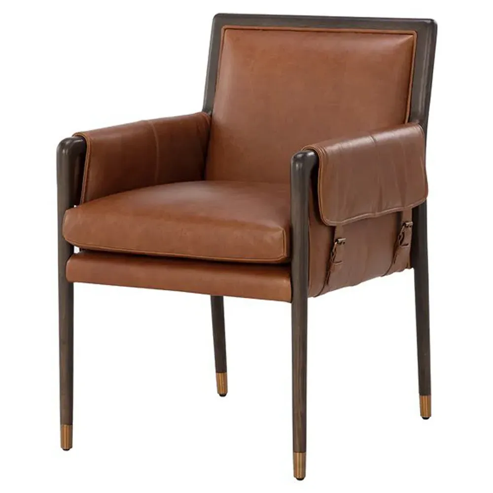 Slimece Dining Arm Chair - Brown, Oak Wood image