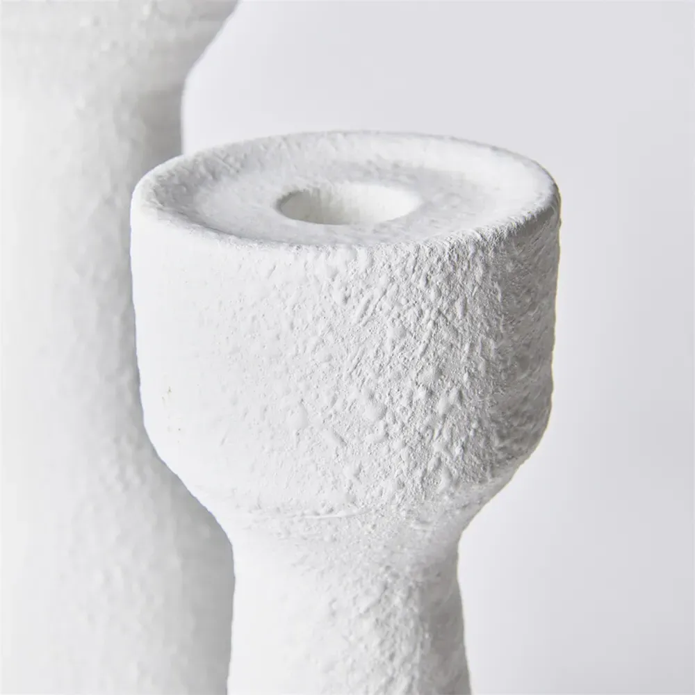 Sloane Candle Holder Set - White, Terracotta