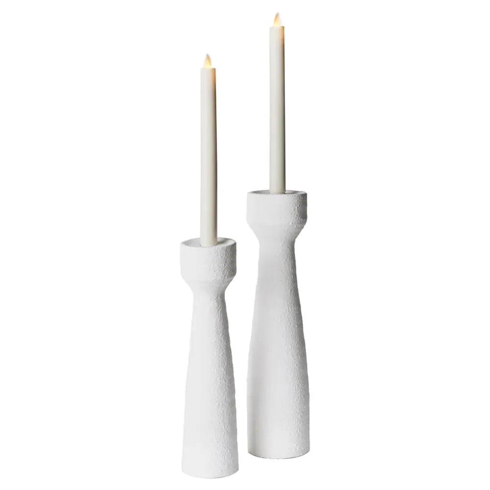 Sloane Candle Holder Set - White, Terracotta image