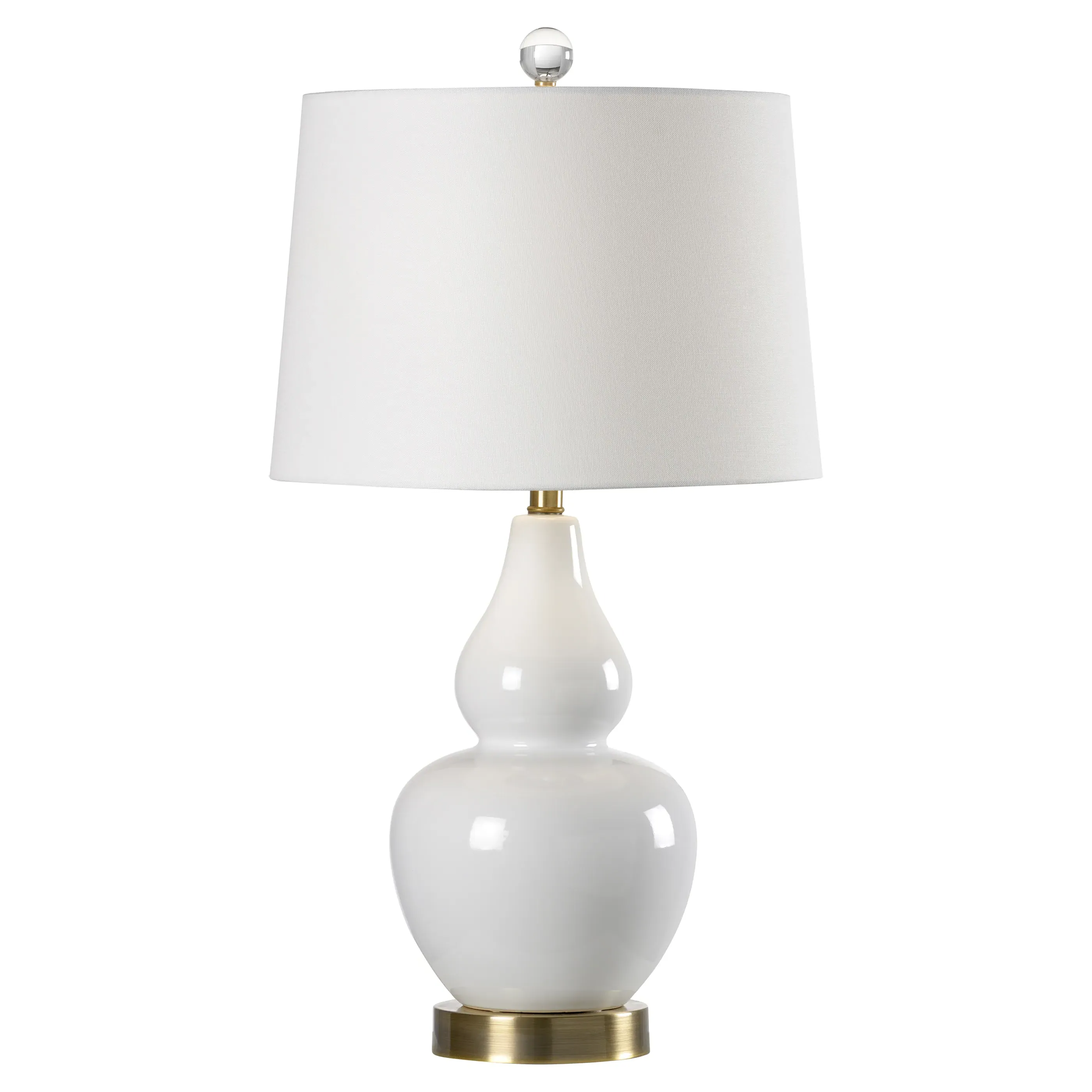 Sloane Double Gourd Ceramic Table Lamp - White image