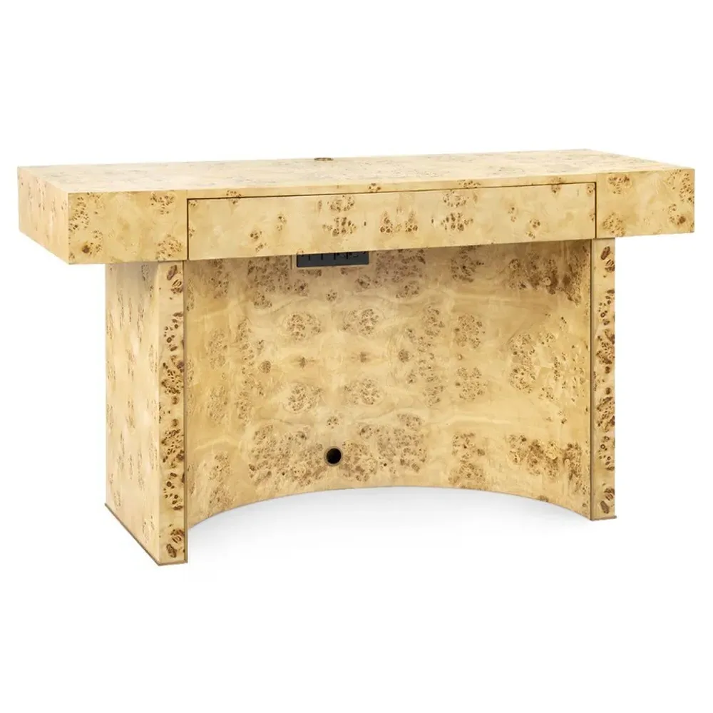 Sloane Rectangular Desk with Drawer - Brown Burl