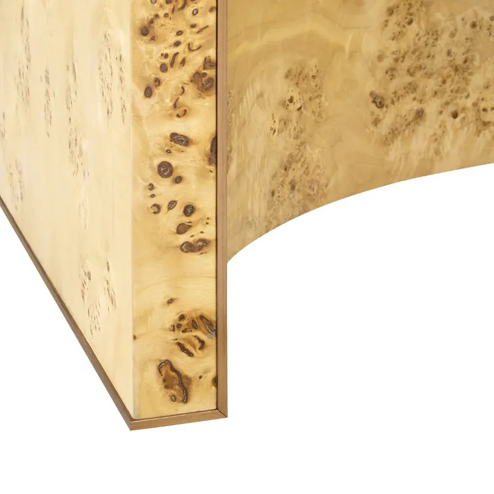 Sloane Rectangular Desk with Drawer - Brown Burl