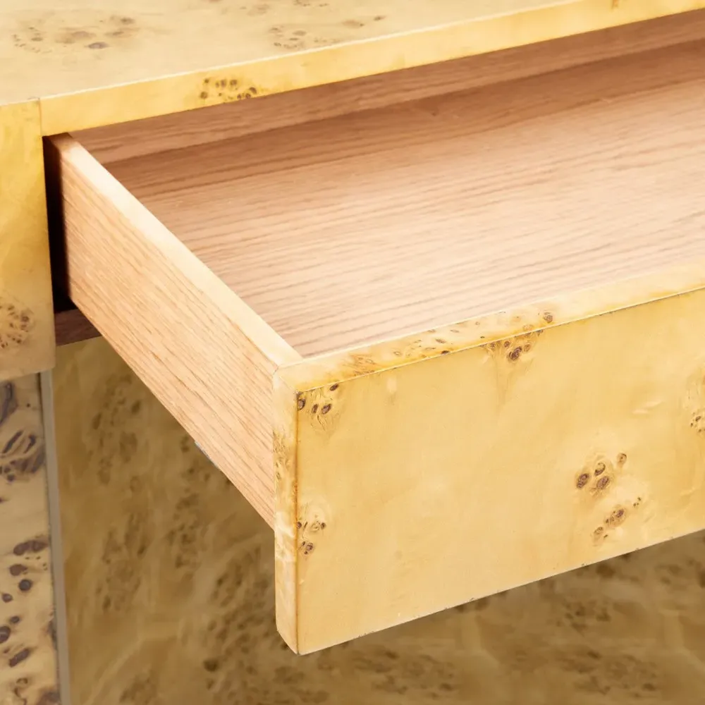 Sloane Rectangular Desk with Drawer - Brown Burl