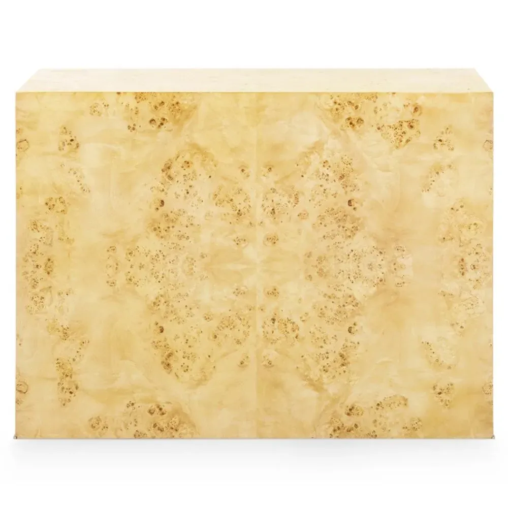 Sloane Rectangular Side Table with Drawer - Brown Burl