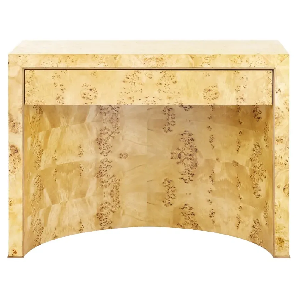 Sloane Rectangular Side Table with Drawer - Brown Burl image