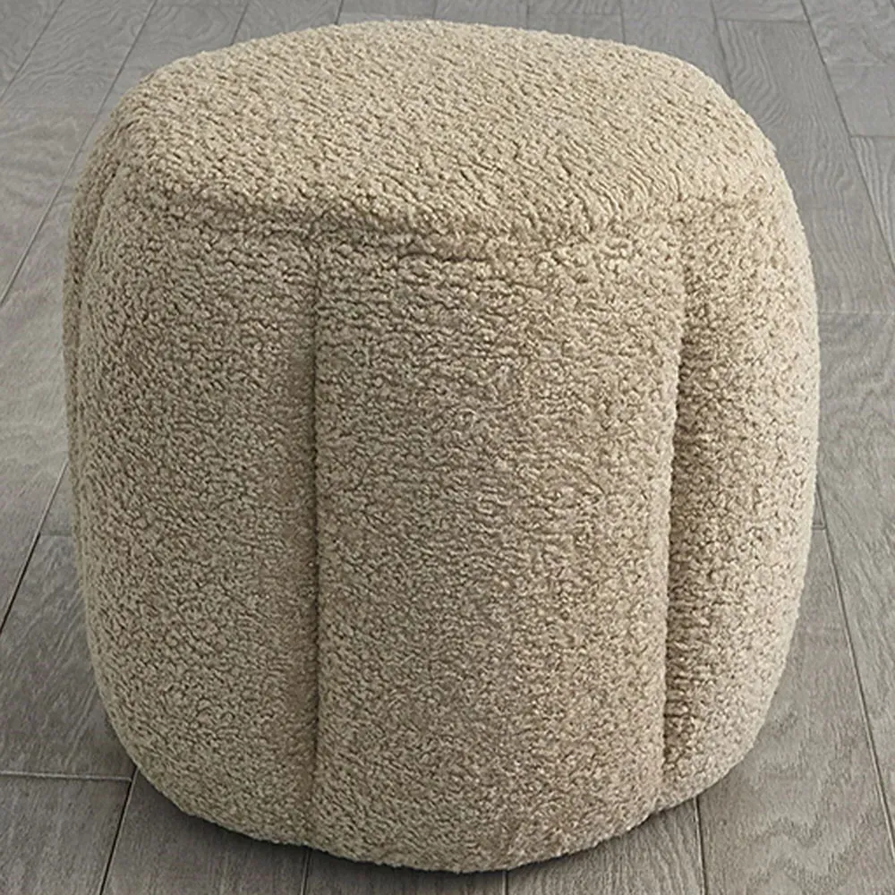 Sloane Square Ottoman - Toast, Sheepskin