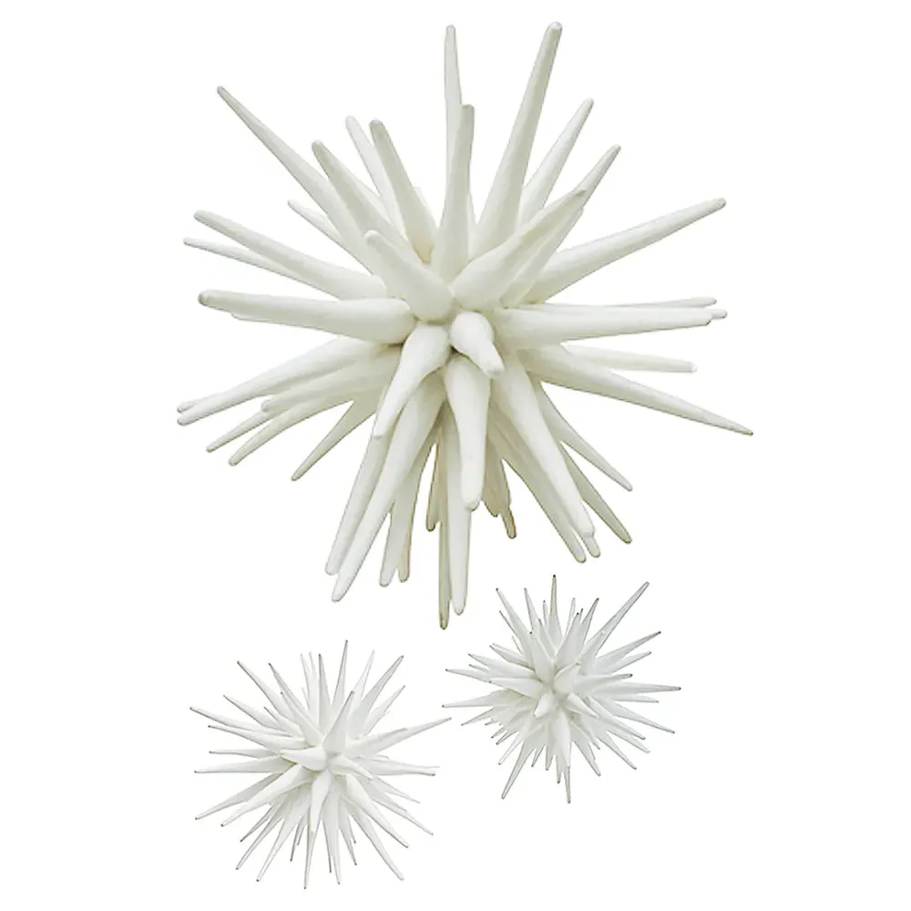 Small Sea Urchin Sculpture - Frost White, Resin image