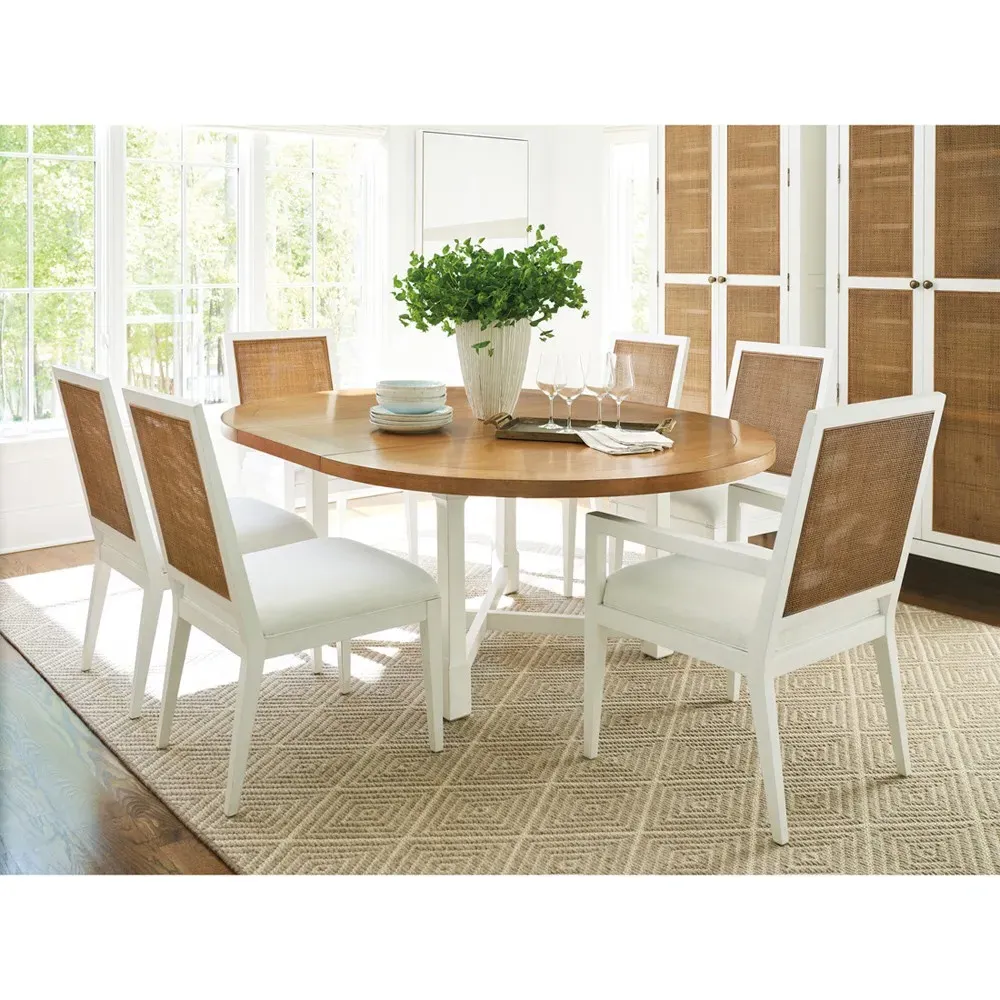 Smithcliff Cane Dining Arm Chair - White, Maple