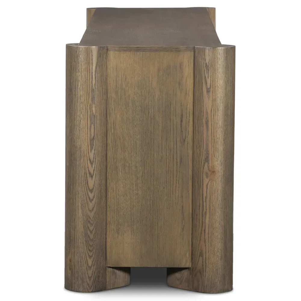 Soho Rustic Lodge Sideboard - Aged Brown, Oak