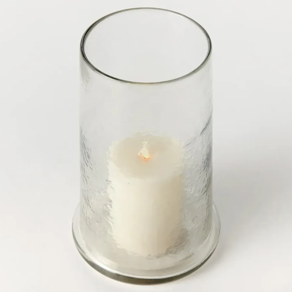 Solana Medium Hurricane Candleholder - Clear, Glass