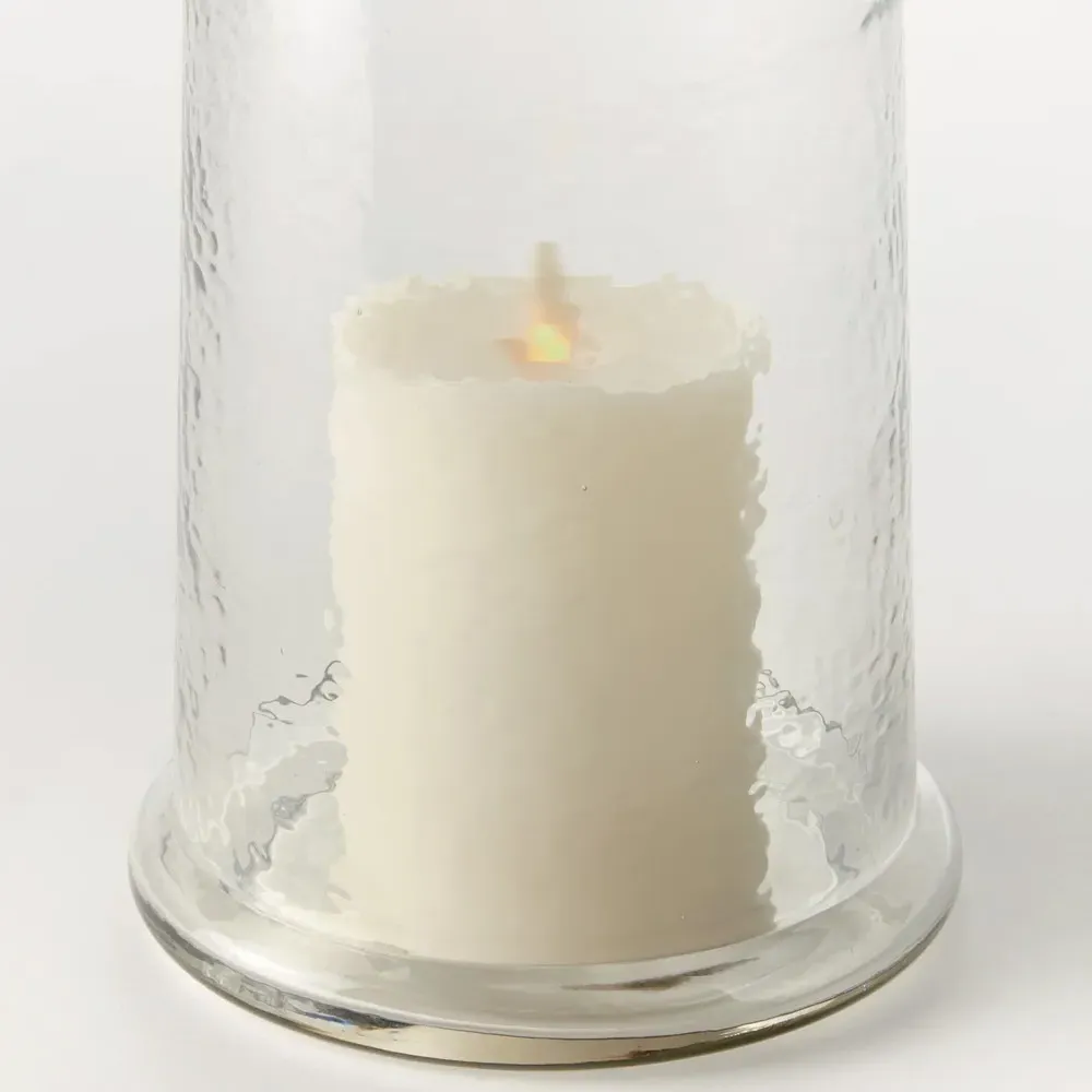 Solana Medium Hurricane Candleholder - Clear, Glass