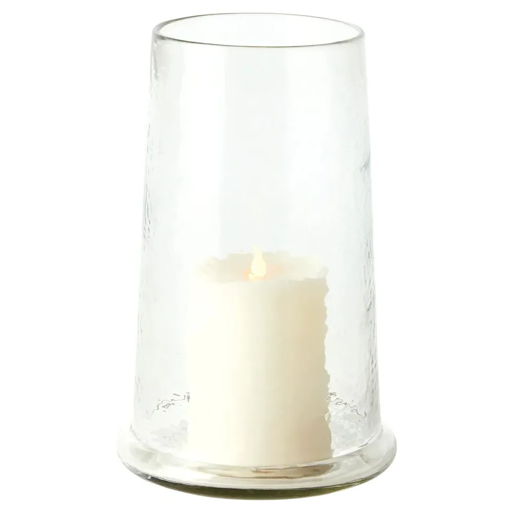 Solana Medium Hurricane Candleholder - Clear, Glass