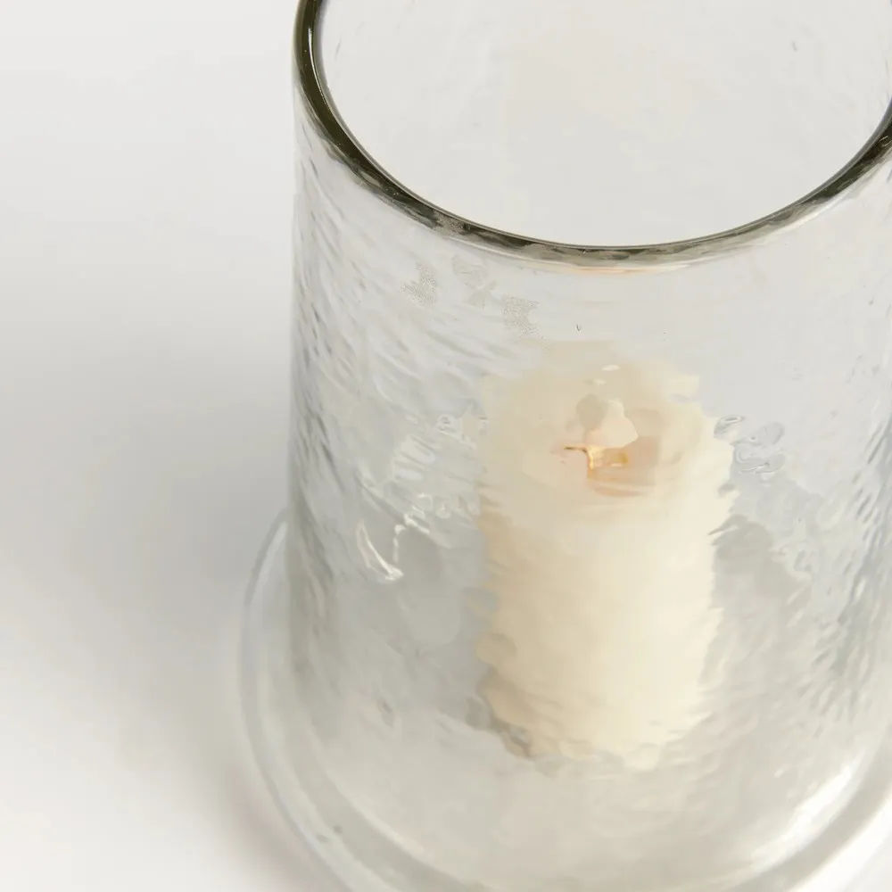 Solana Small Hurricane Candleholder - Clear, Glass