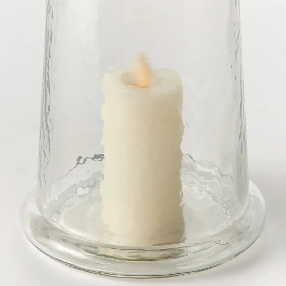 Solana Small Hurricane Candleholder - Clear, Glass