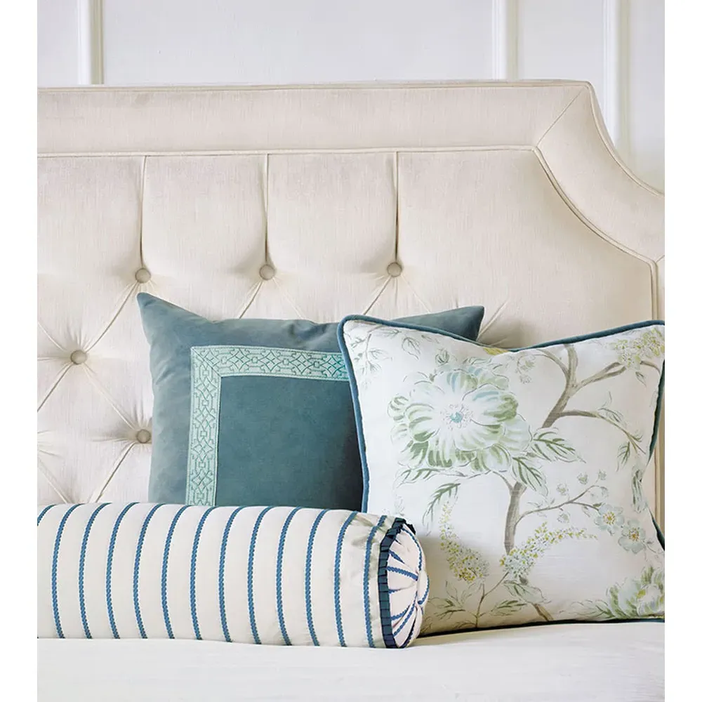 Solea Floral Throw Pillow - Cream, Cotton