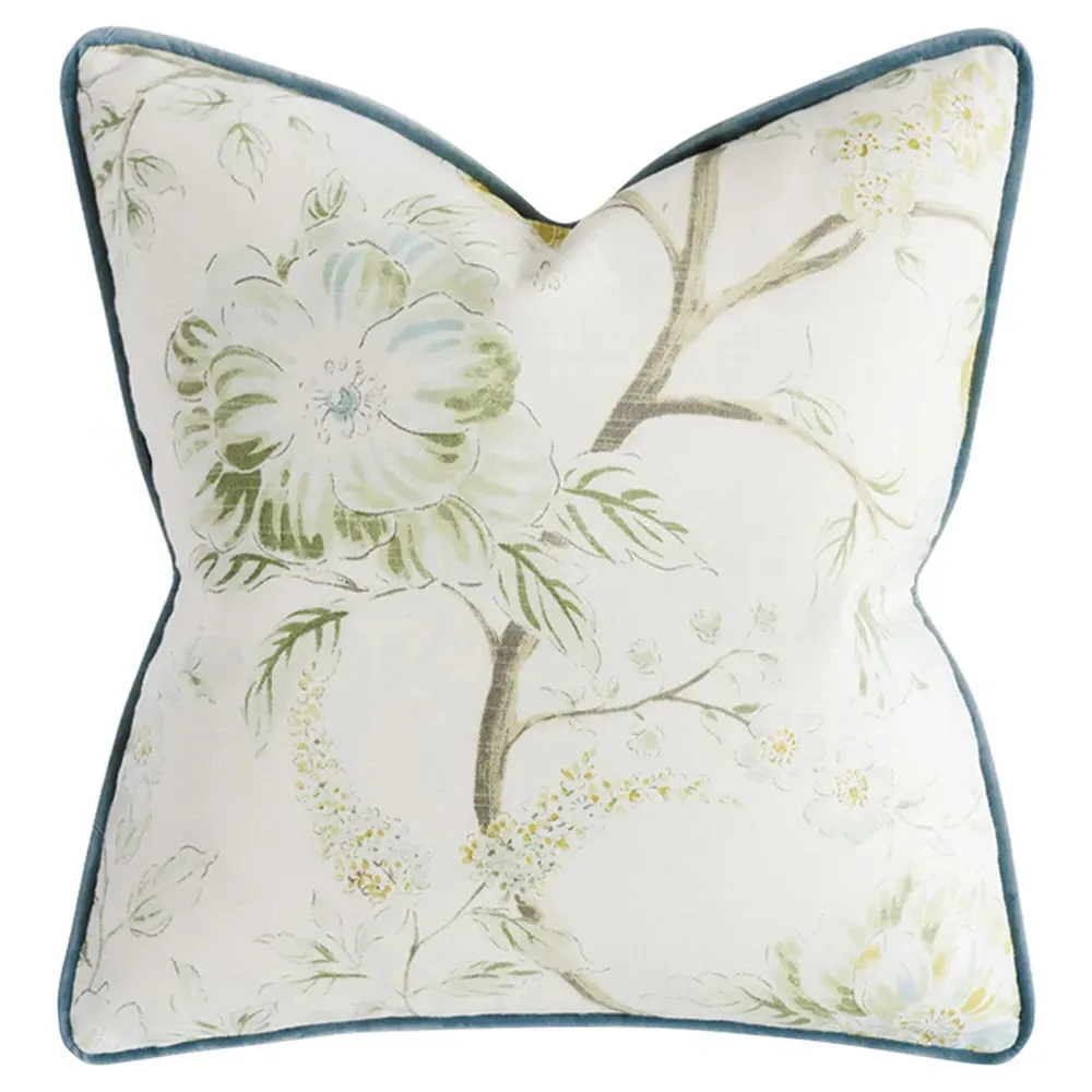 Solea Floral Throw Pillow - Cream, Cotton