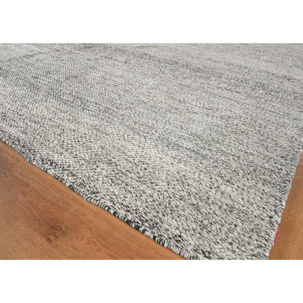 Soleil Patterned Rug Sample - Black, PET Yarn