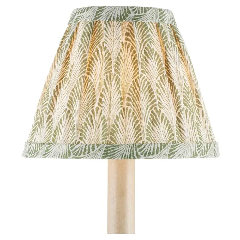 Soleil Tapered Chandelier Shade - Green, Cotton