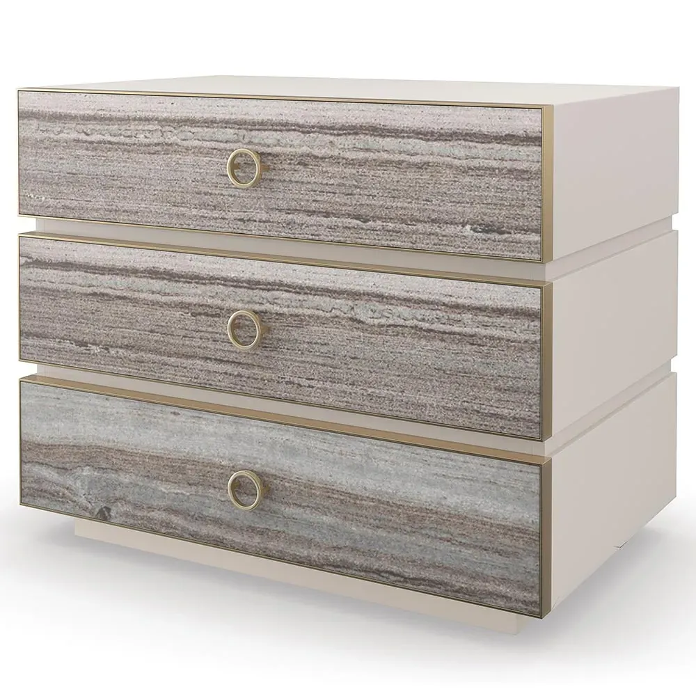 Solen 6 Drawer Nightstand - Grey, Wood