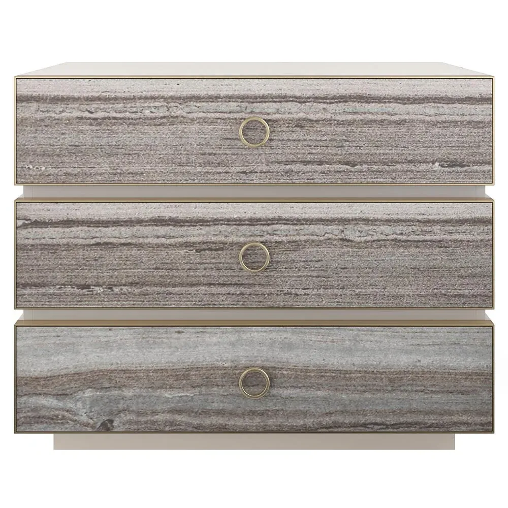 Solen 6 Drawer Nightstand - Grey, Wood image