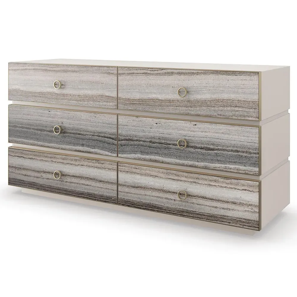 Solen Double Dresser - Grey, Wood
