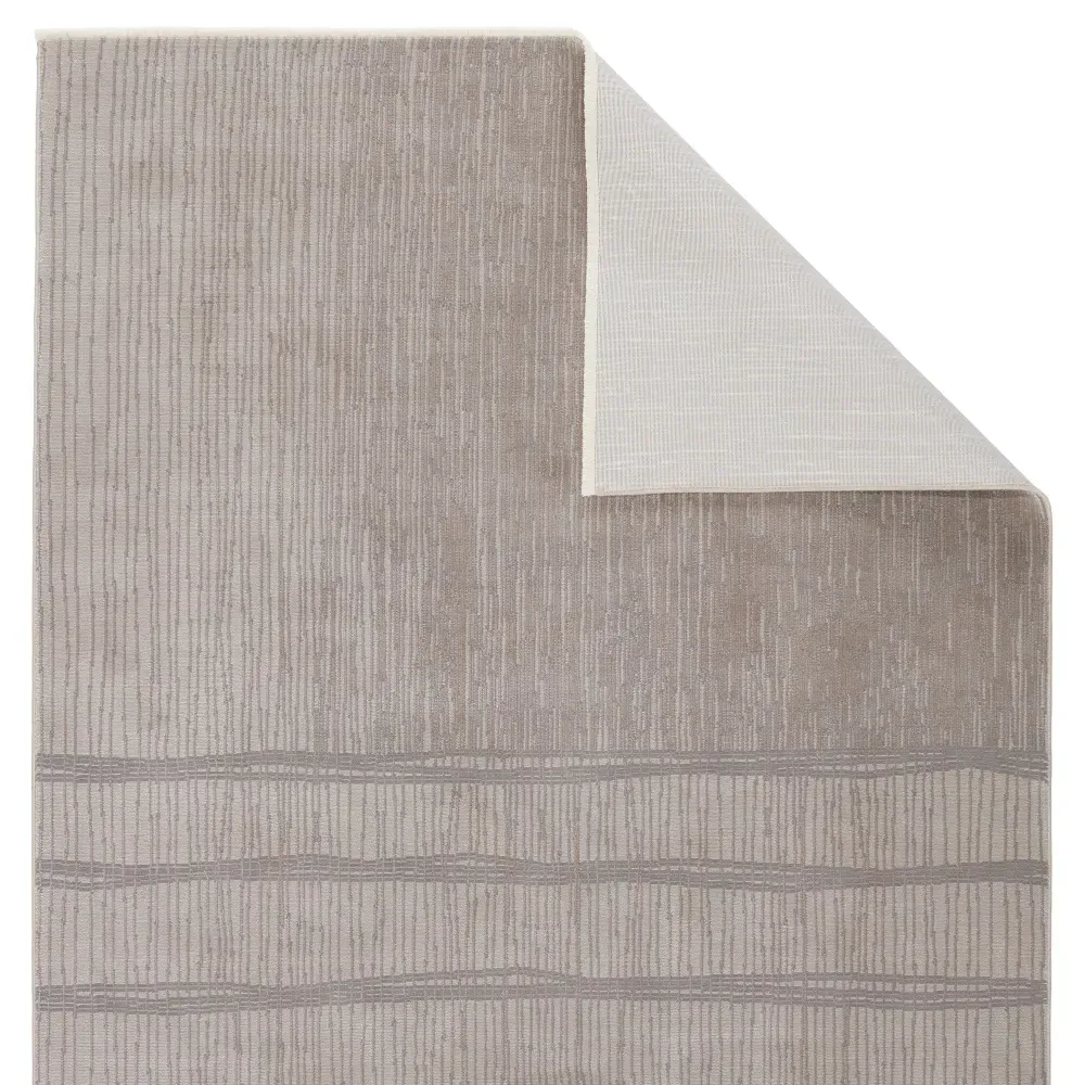 Solomon Patterned Rug - Taupe, Polyester Viscose