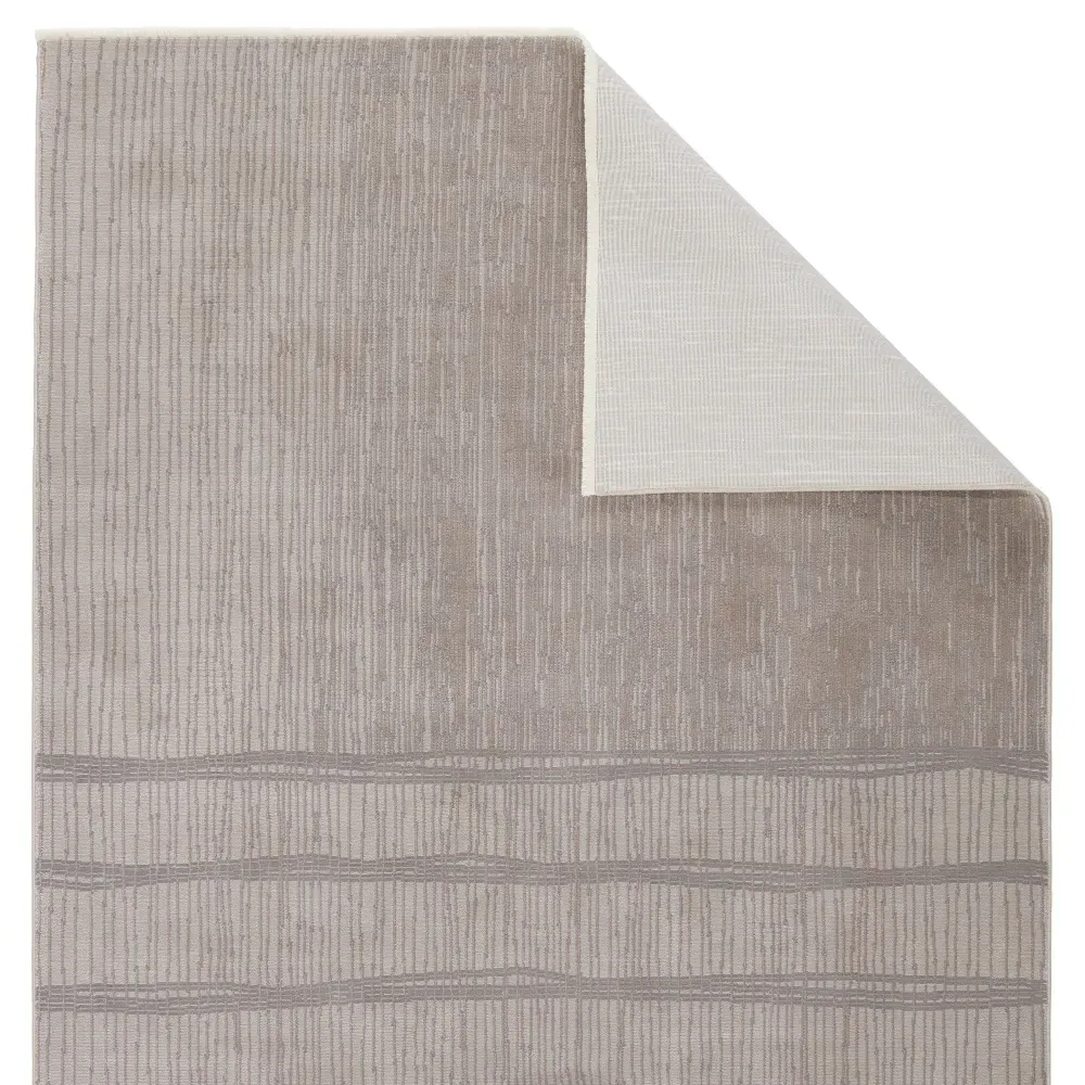 Solomon Patterned Rug - Taupe, Polyester Viscose