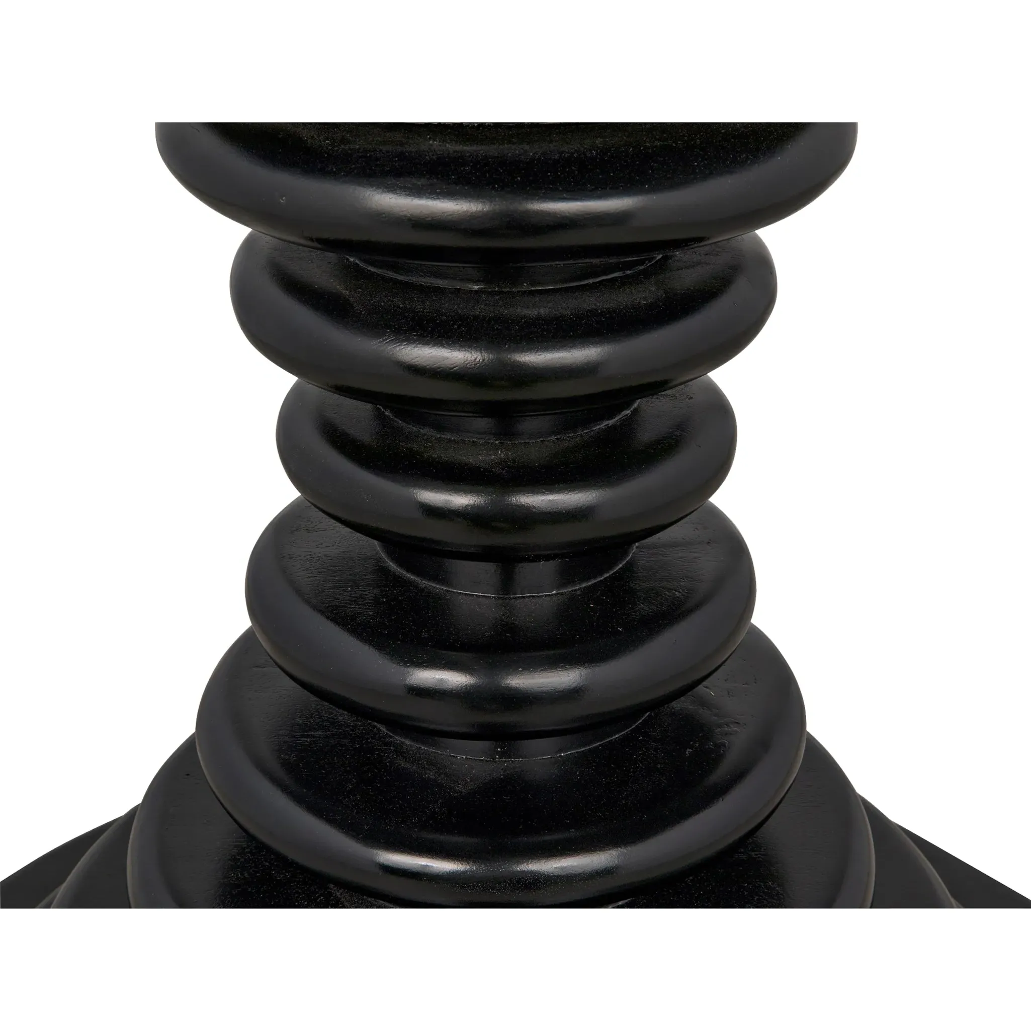 Solomon Round Side Table - Black, Wood