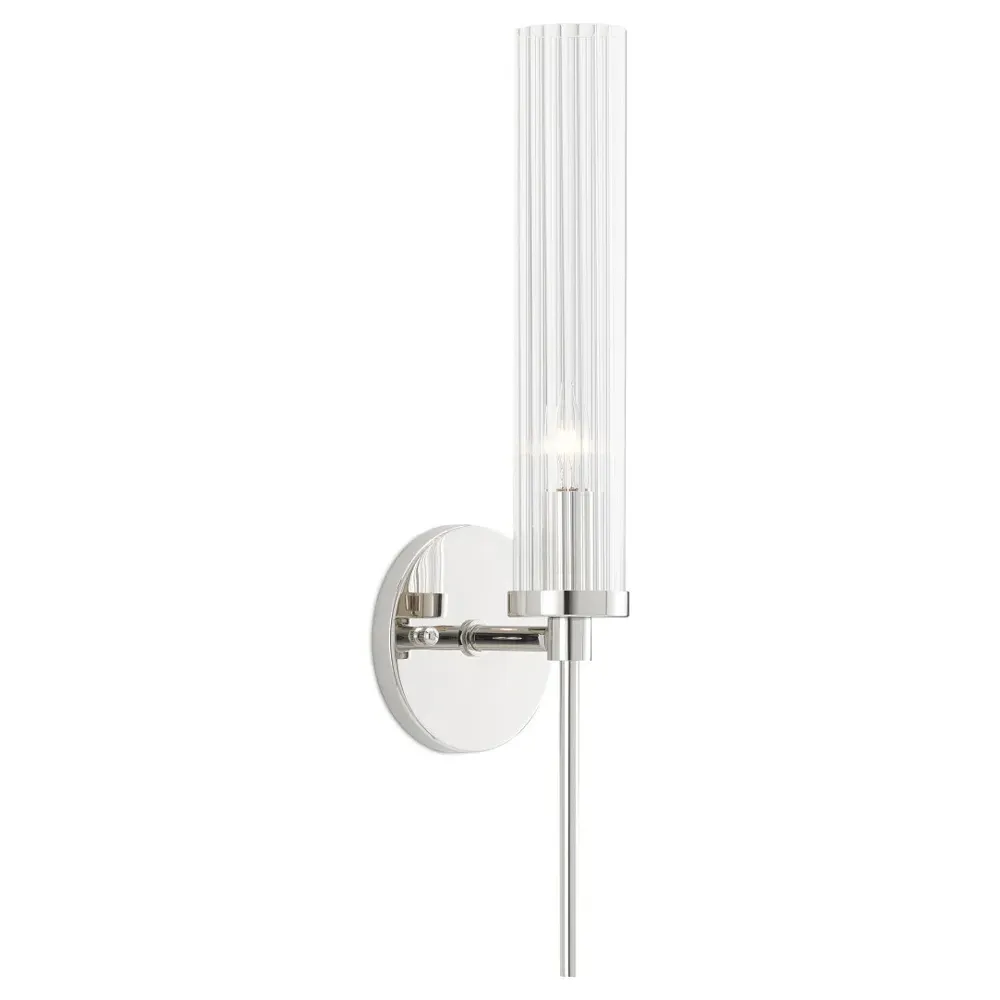 Sondra Wallchiere Sconce - Polished Nickel, Steel