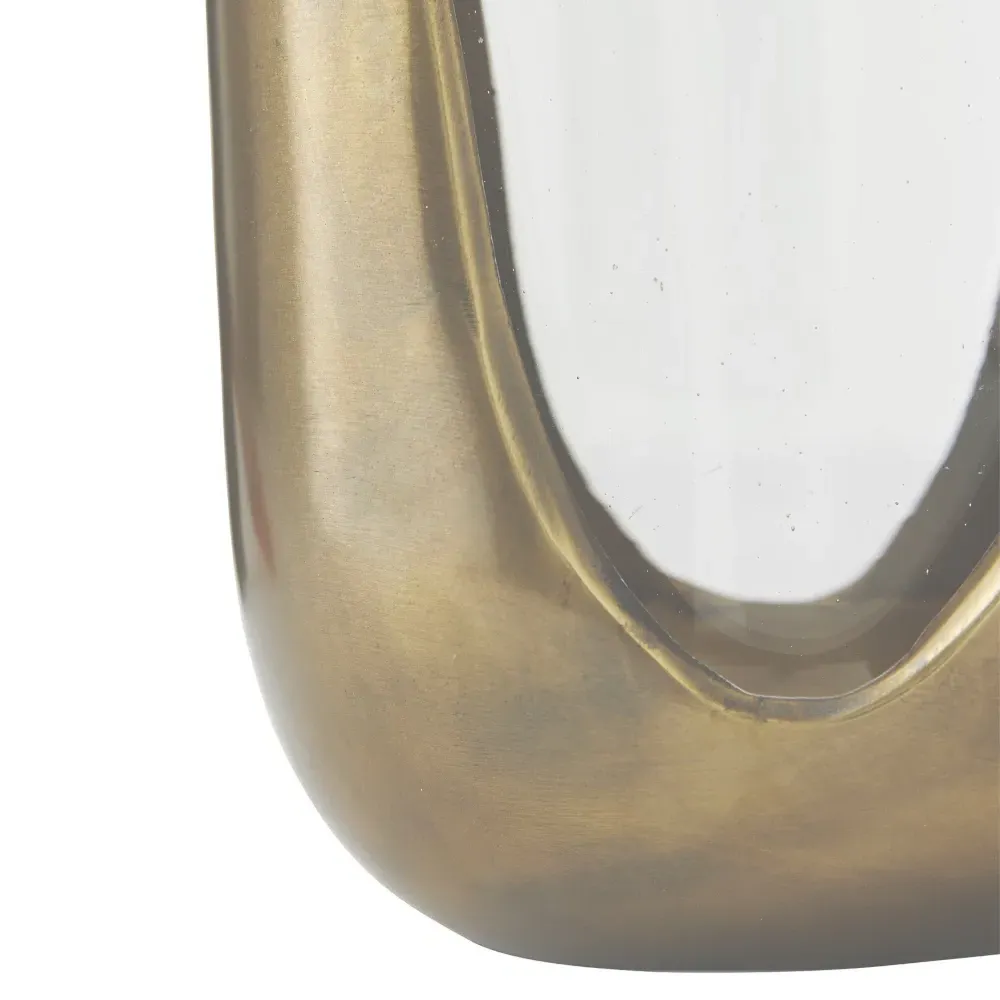 Sonia Glass Vases Set of 2 - Antique Brass, Glass