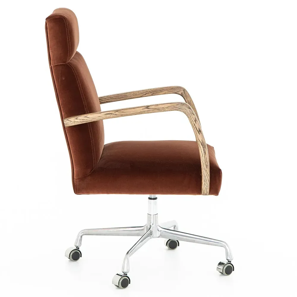Sonn Office Chair - Auburn Brown, Velvet