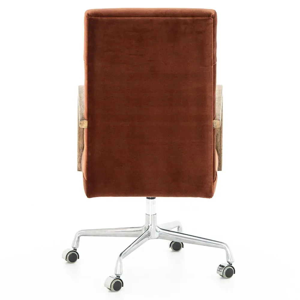 Sonn Office Chair - Auburn Brown, Velvet