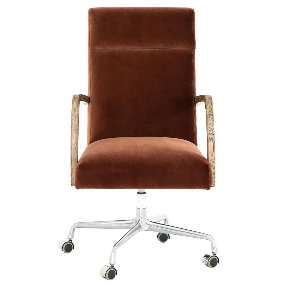 Sonn Office Chair - Auburn Brown, Velvet