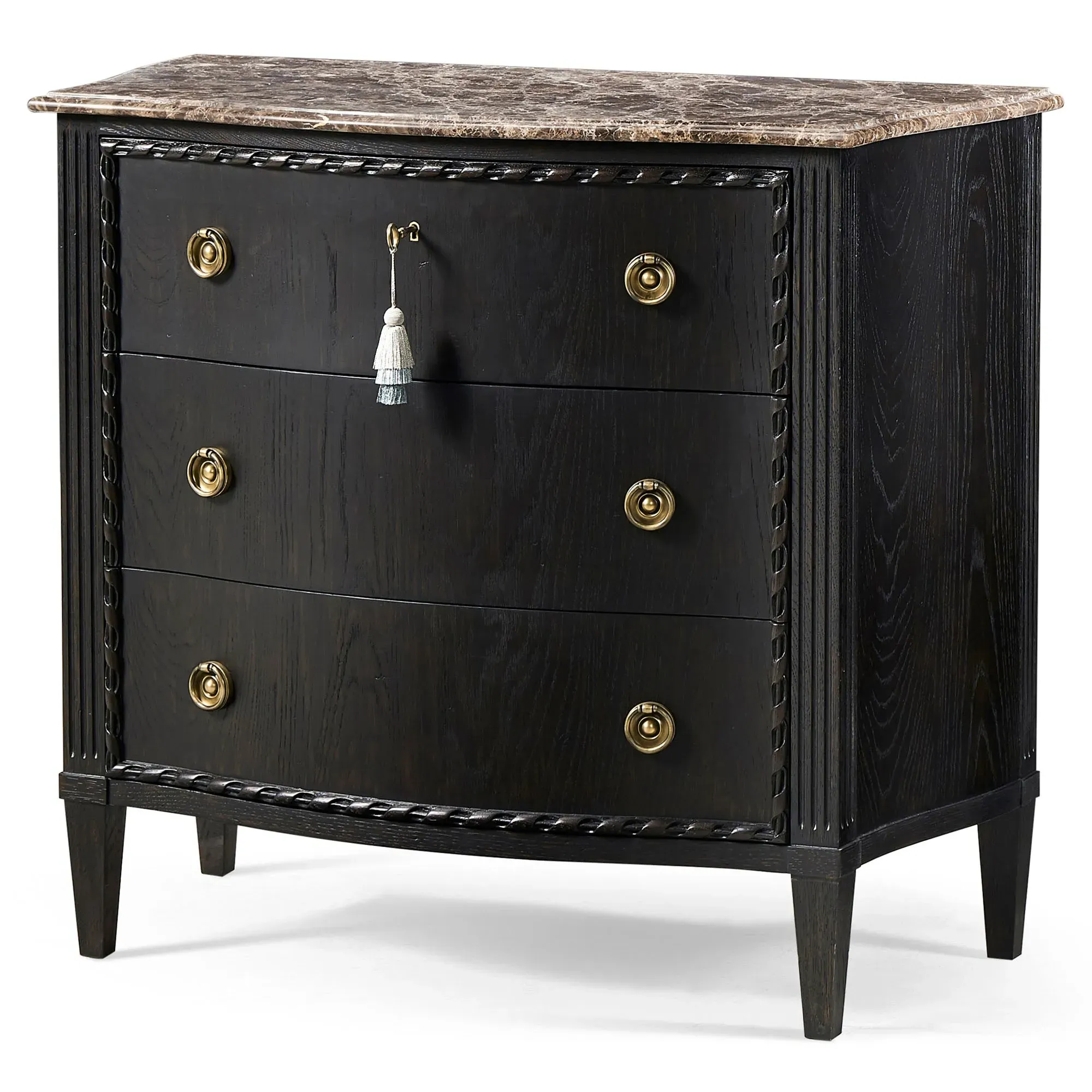 Sonny French Country Chest - Black, Oak