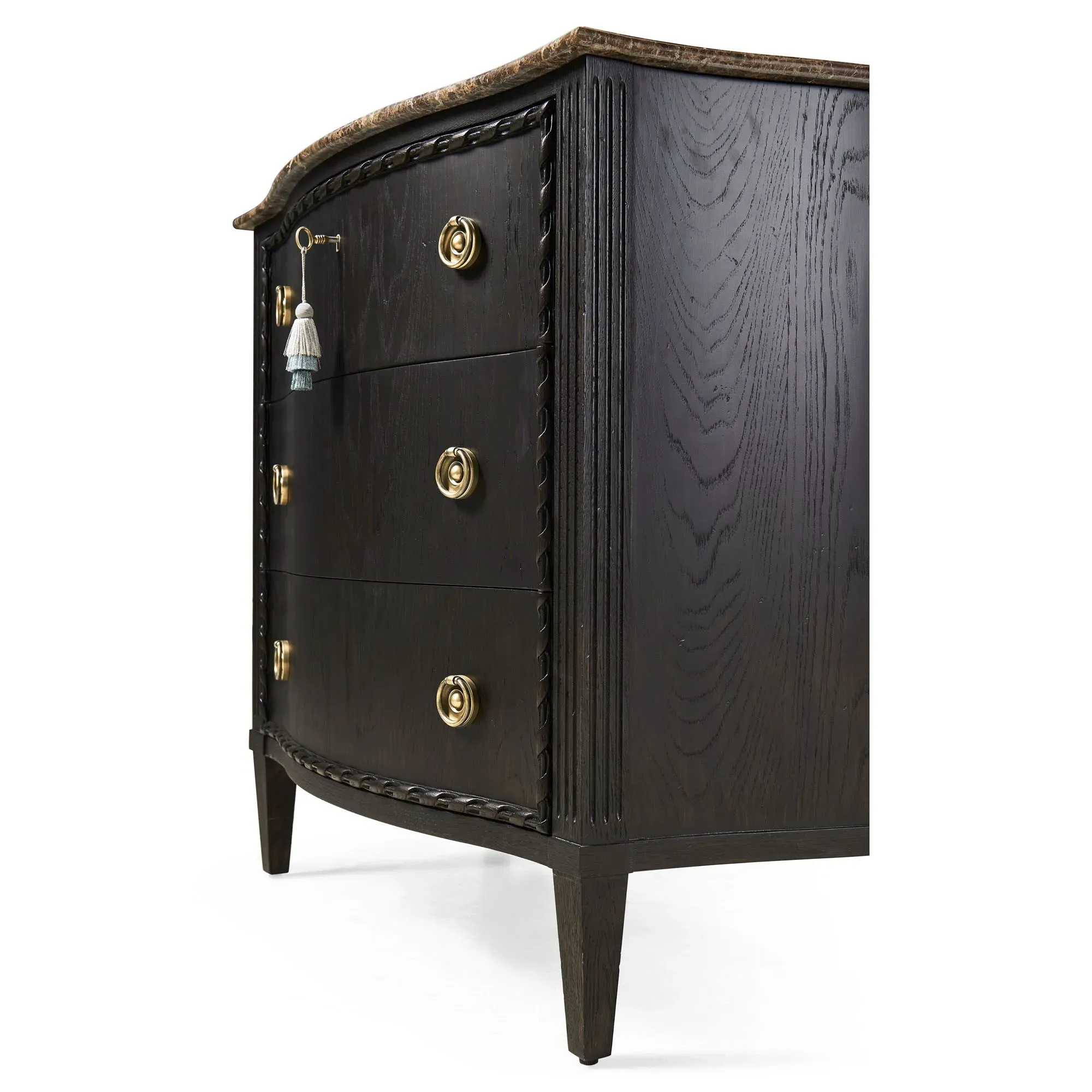 Sonny French Country Chest - Black, Oak