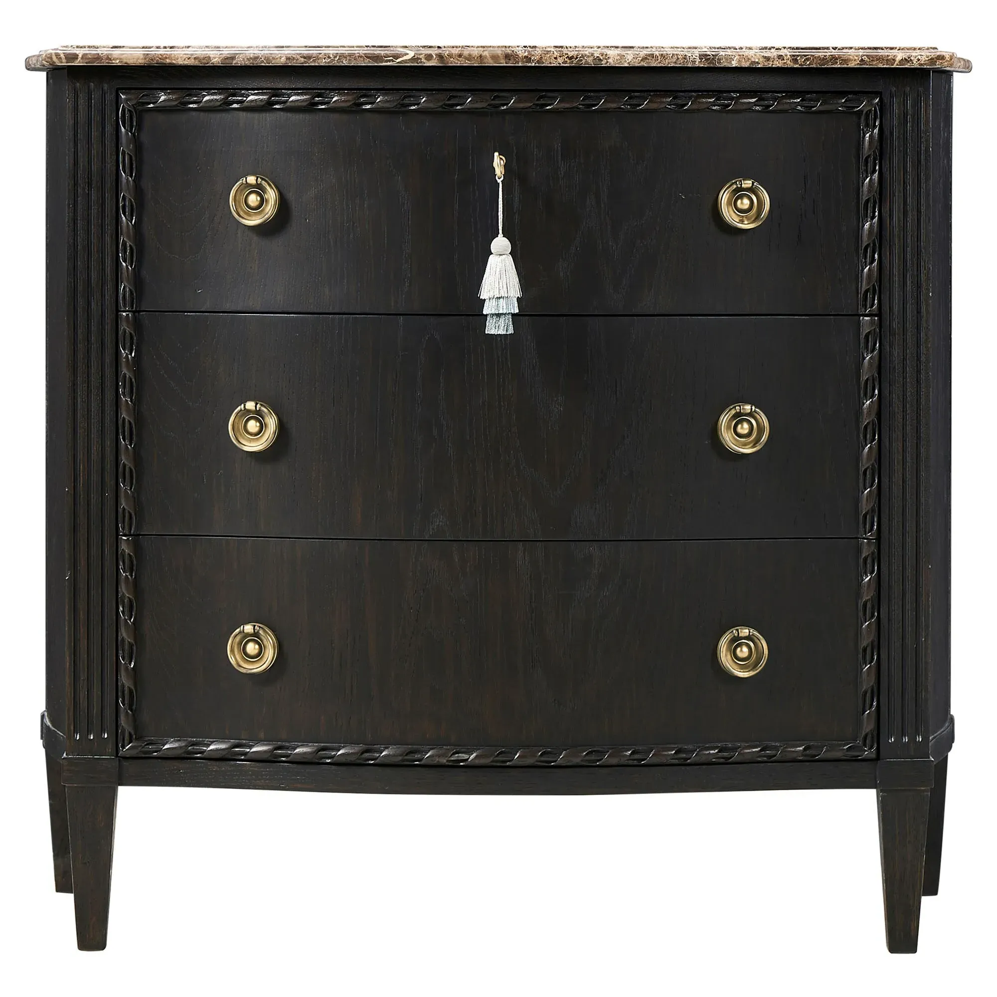Sonny French Country Chest - Black, Oak image