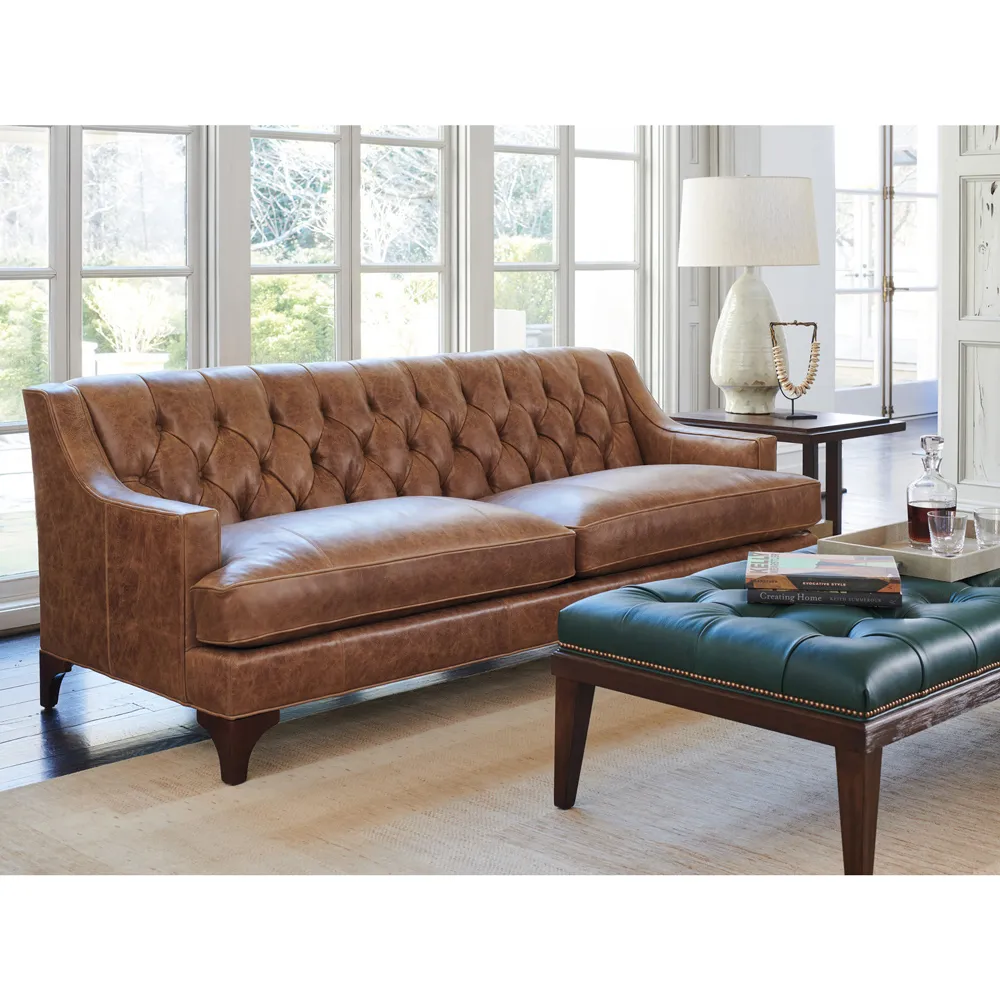Sonoma Tufted Back Sofa - Brown, Leather