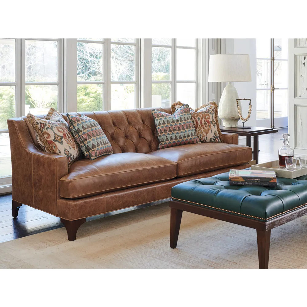 Sonoma Tufted Back Sofa - Brown, Leather