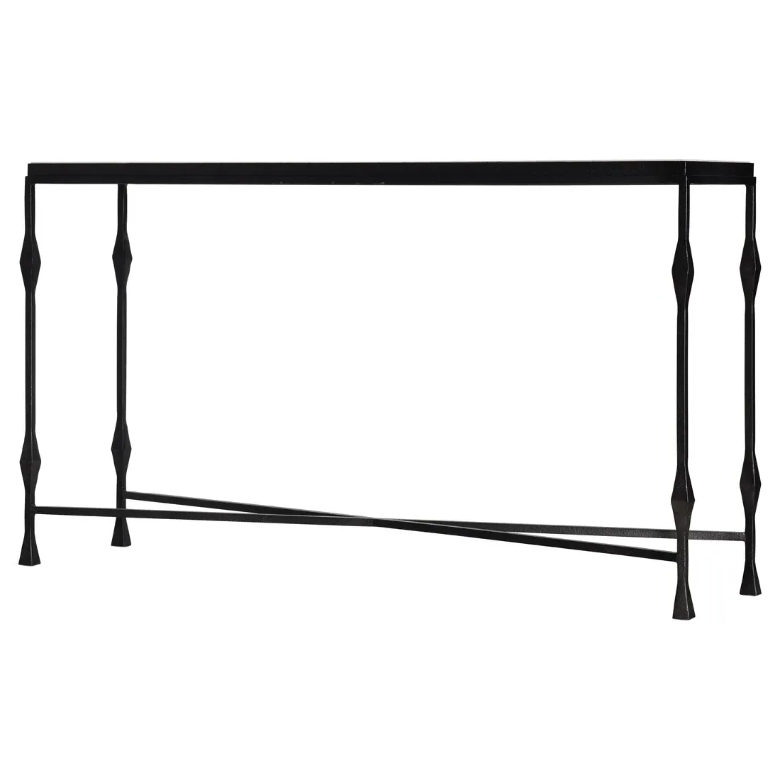 Sontal Console Table - Black, Travertine Stone image