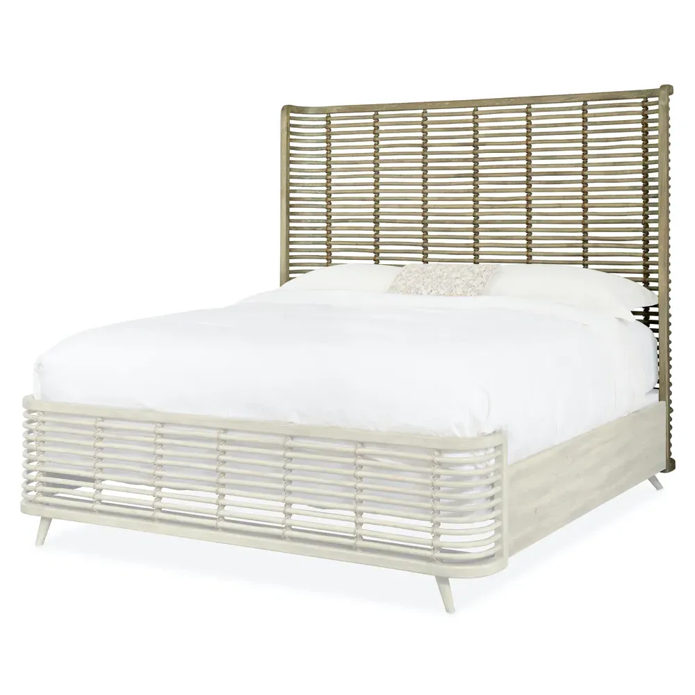 Sontee King Size Rattan Bed - Light Brown
