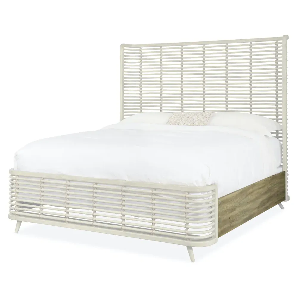 Sontee King Size Rattan Bed - Light Brown