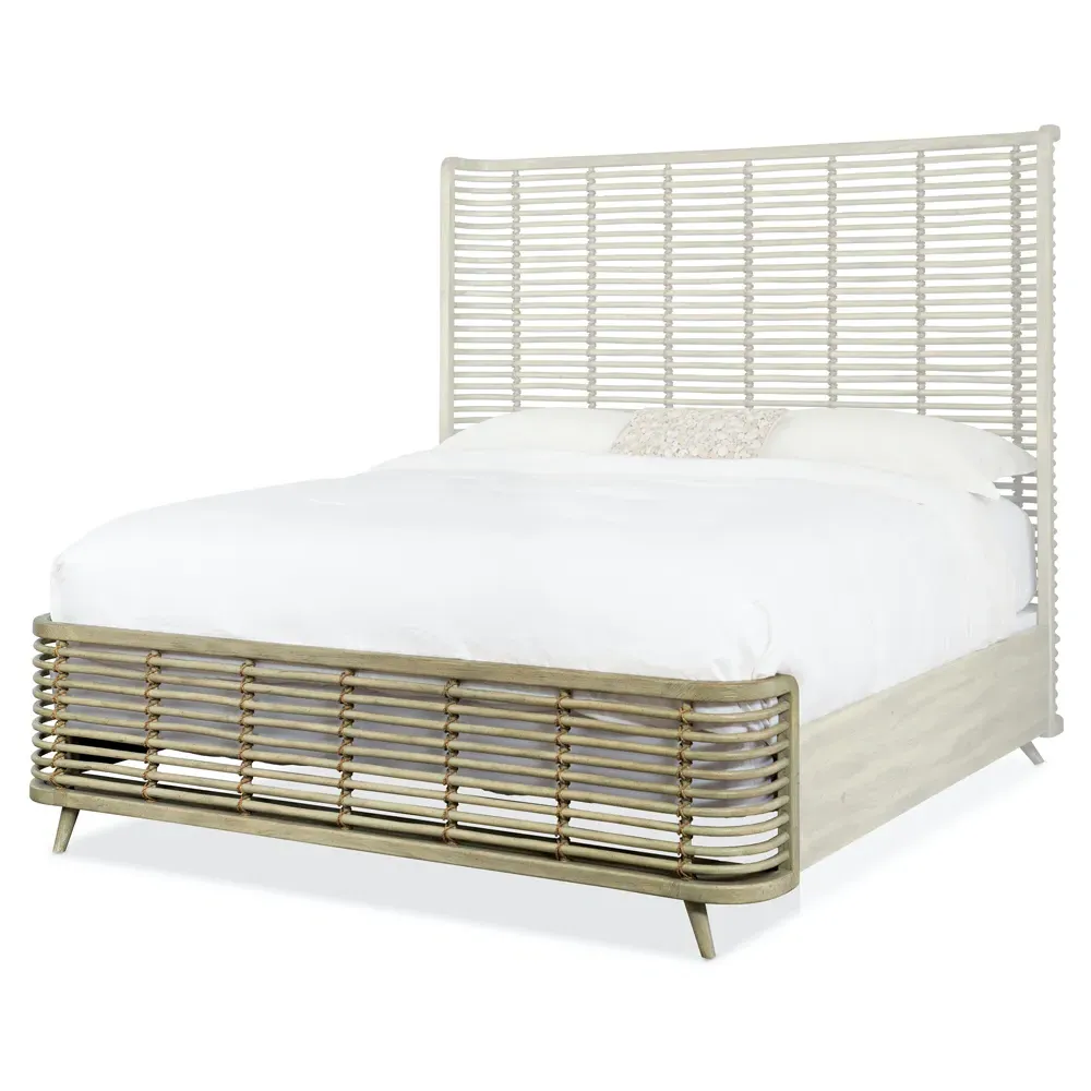 Sontee King Size Rattan Bed - Light Brown