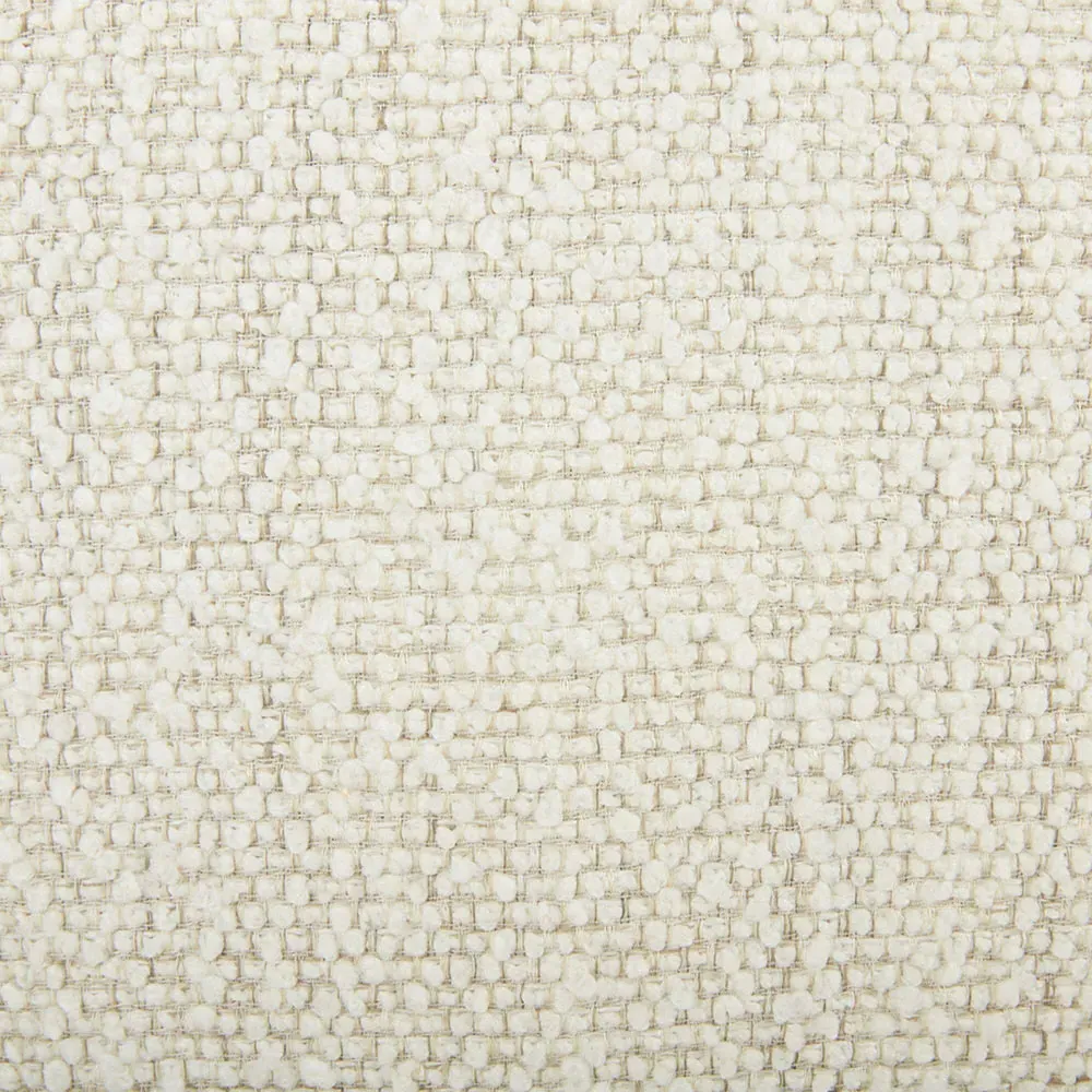 Sonya Rolling Dining Arm Chair - White, Boucle