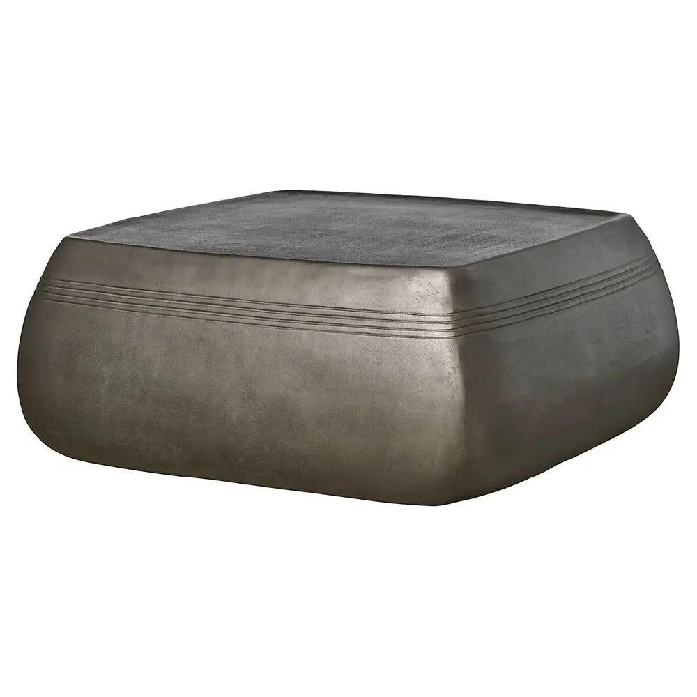 Sophia Square Outdoor Coffee Table - Grey, Aluminum