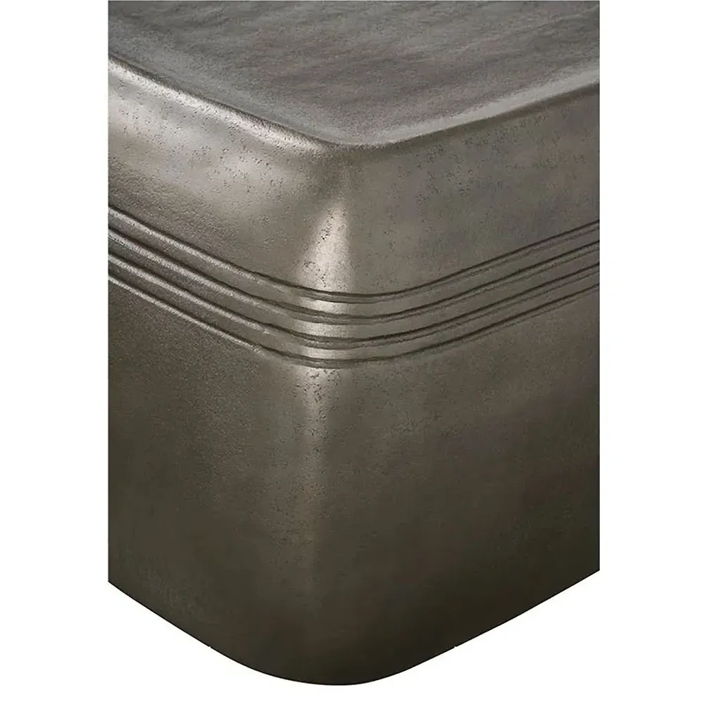 Sophia Square Outdoor Coffee Table - Grey, Aluminum