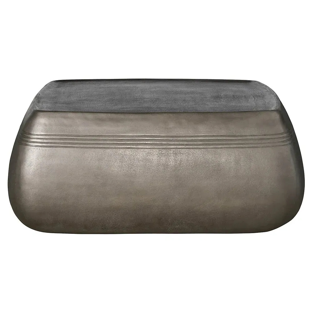 Sophia Square Outdoor Coffee Table - Grey, Aluminum