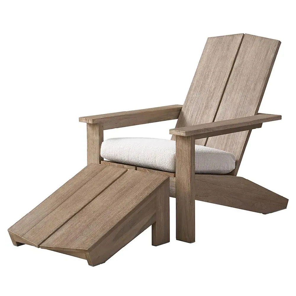 Sophia Teak Adirondack Ottoman - Brown