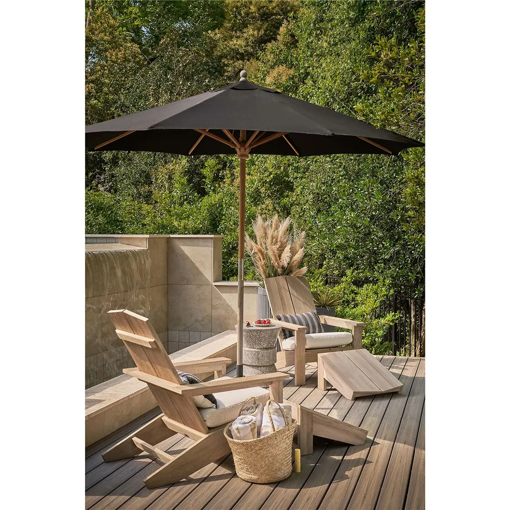 Sophia Teak Adirondack Ottoman - Brown