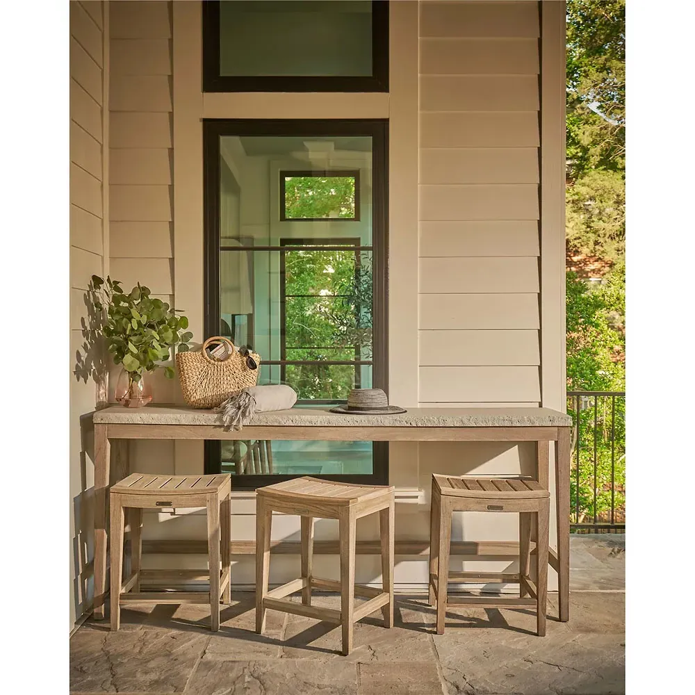 Sophia Teak Counter Stool - Brown