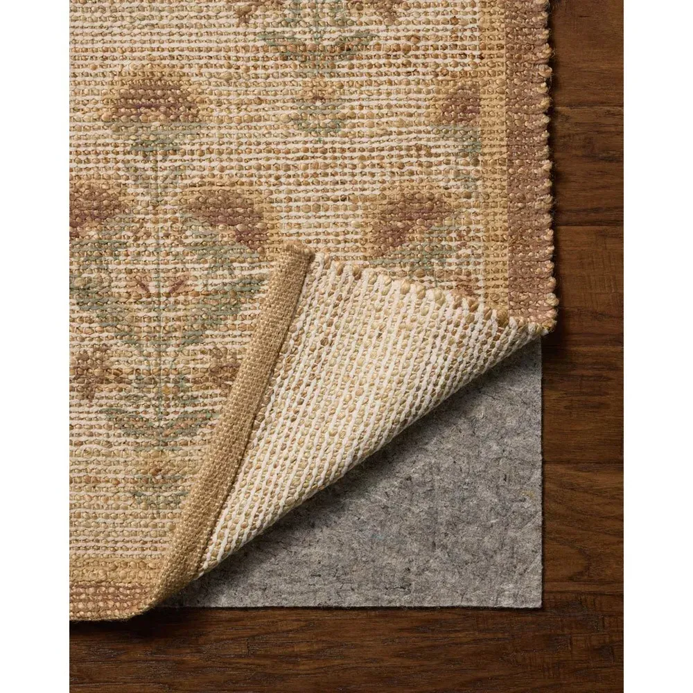 Sophia Vintage Floral Patterned Rug - Beige, Jute